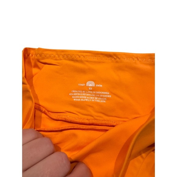 Toast Swim X Free People Signature Banded Waist Bikini Bottom Nectarine Small - Picture 4 of 7
